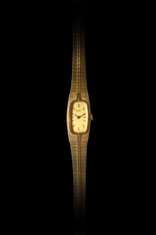 Gold-Tone "Bark-Finished" Seiko 2E20-6311